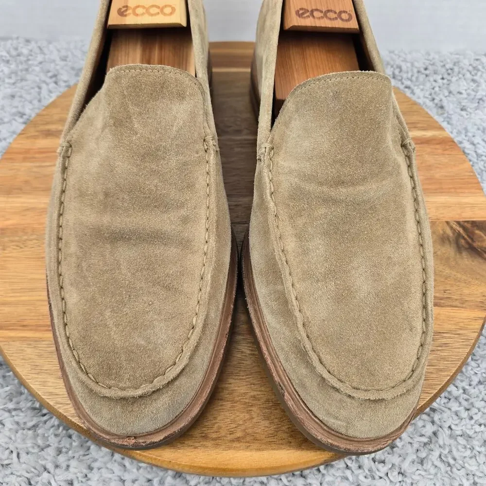 Vince Mens 11M Grant Camel Tan Suede Leather Daily Slip On Casual Daily Loafer